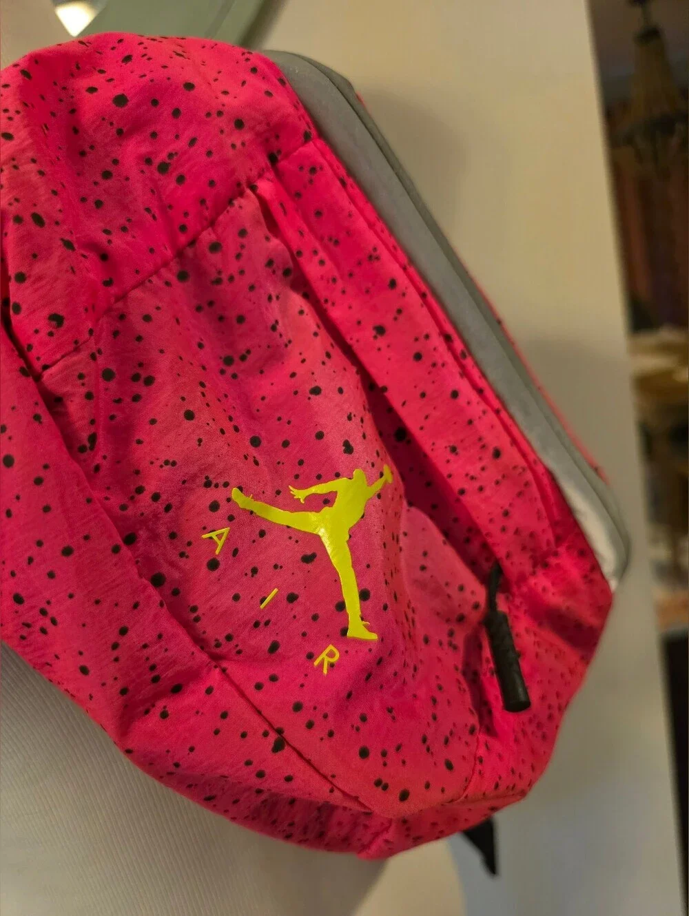 Jordan Jumpman Pink Speckled Print Sling Bag Adjustable Strap Padded Comfort